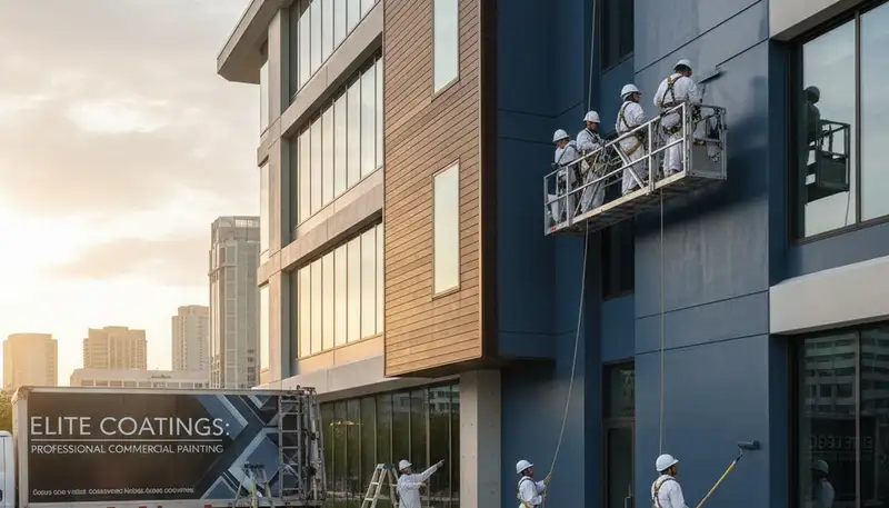 Professional commercial exterior painting in Atlanta GA by expert business painters
