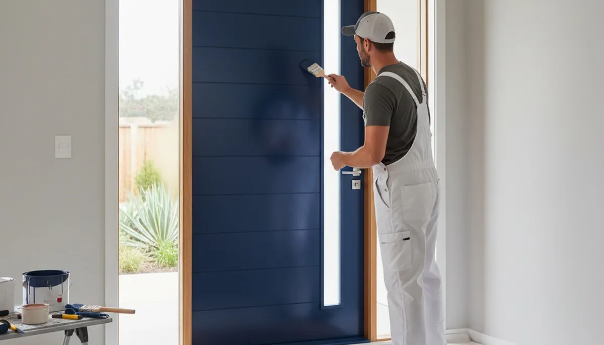 Professional door painting service in Atlanta, GA enhancing curb appeal and weather protection