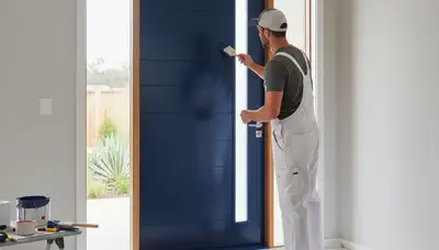 Professional door painting service in Atlanta, GA enhancing curb appeal and weather protection