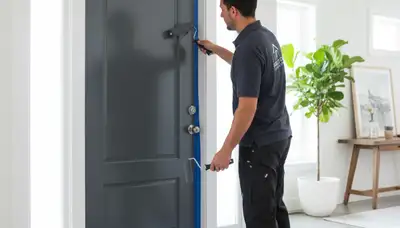 Professional door painting service in Atlanta, GA enhancing curb appeal and weather protection