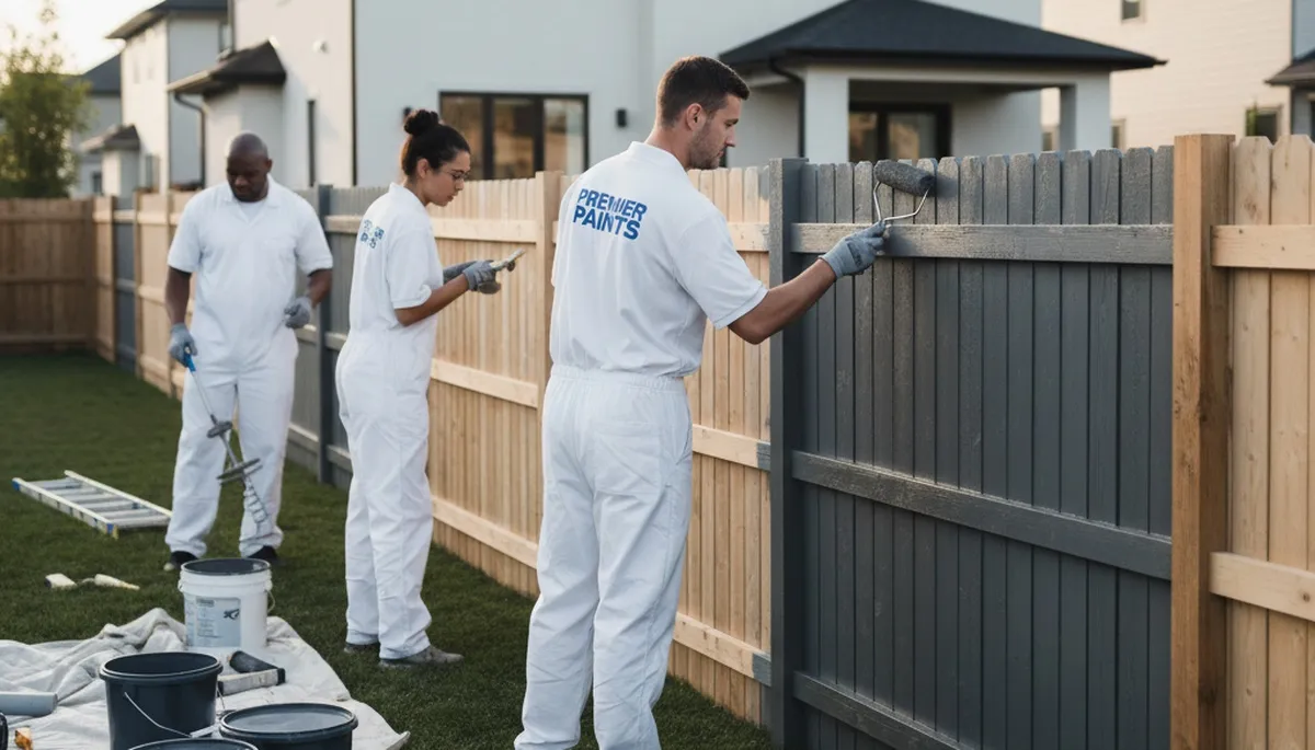 Professional fence painting service in Atlanta, GA enhancing curb appeal and weather protection
