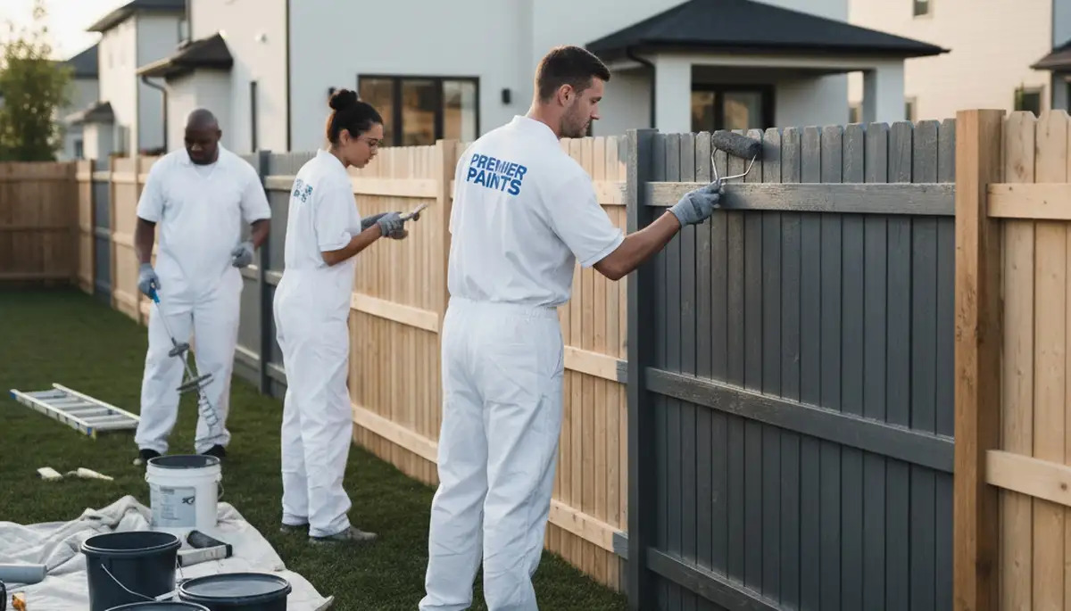 Professional fence painting service in Atlanta, GA enhancing curb appeal and weather protection