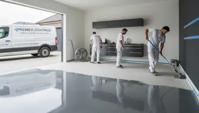 Professional epoxy garage floor coating in Atlanta GA for durable, polished home surfaces