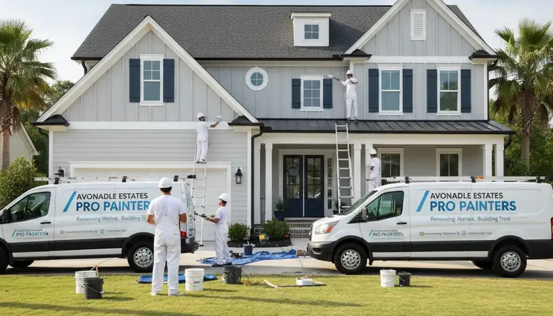 Atlanta, GA exterior house painting service by professional painters for home curb appeal