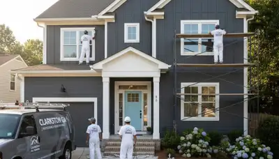 Professional exterior house painting service in Atlanta, GA by local painters