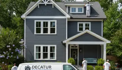 Professional exterior house painting service in Atlanta, GA by expert local painters