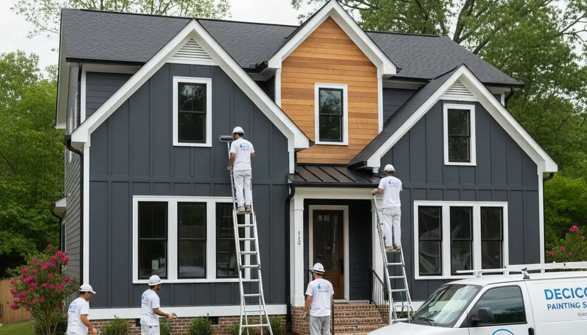Professional exterior house painting service in Atlanta, GA by expert residential painters