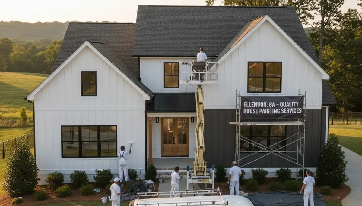 Exterior house painting services in Atlanta, GA by a professional painting contractor