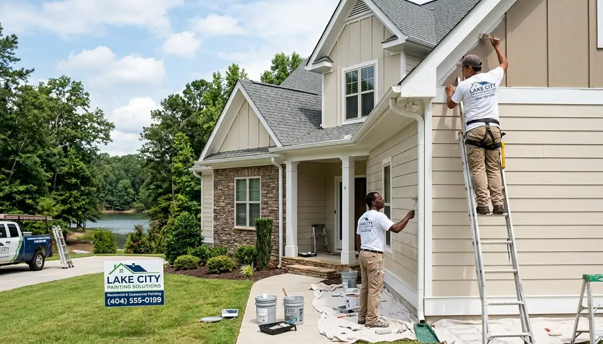 Professional exterior house painting service in Atlanta, GA by skilled local painters