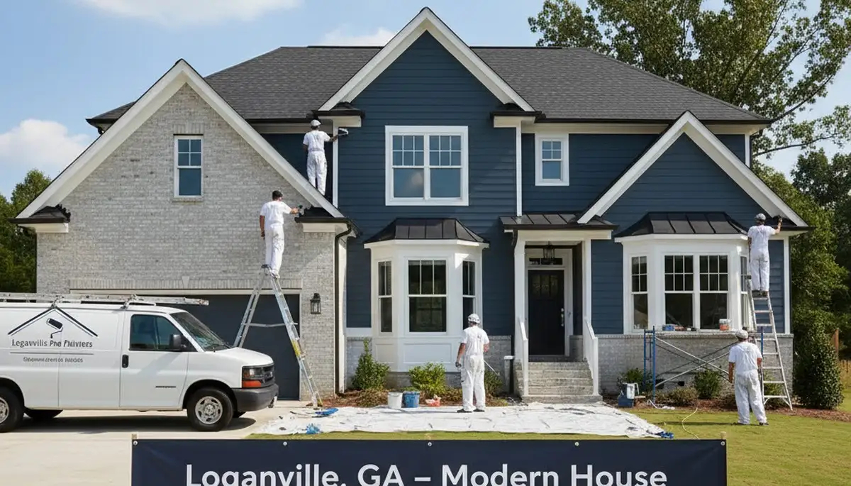 Atlanta, GA exterior house painting by professional painters for residential homes