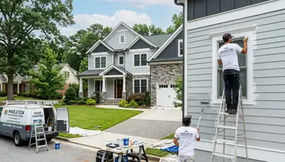 Professional exterior house painting service in Atlanta, GA by skilled local painters