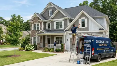 Professional exterior house painting service in Atlanta, GA by expert local painters