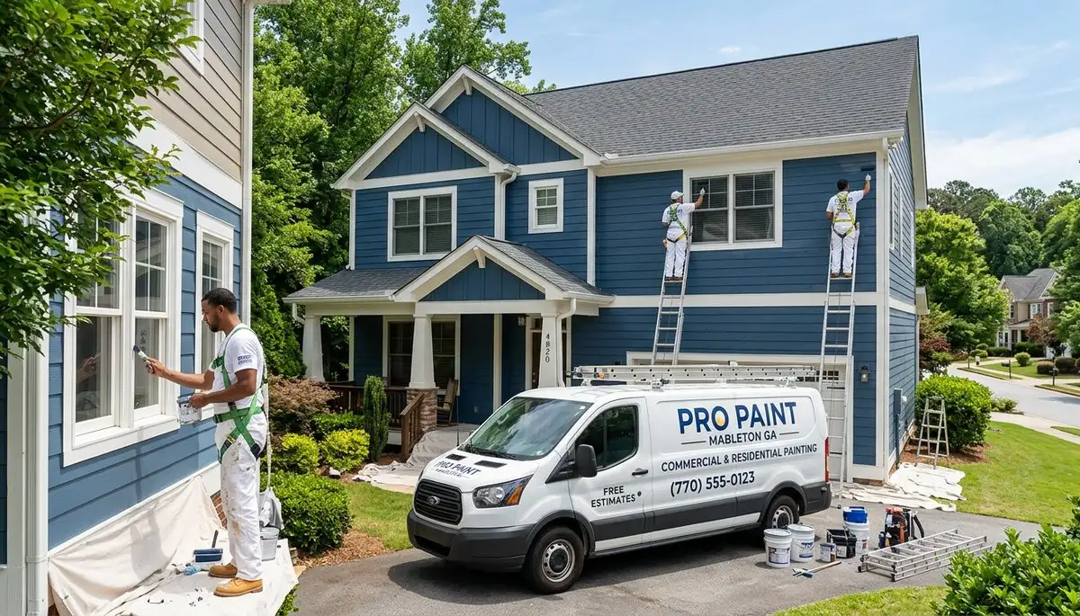 Professional exterior house painting service in Atlanta, GA by local painting contractors