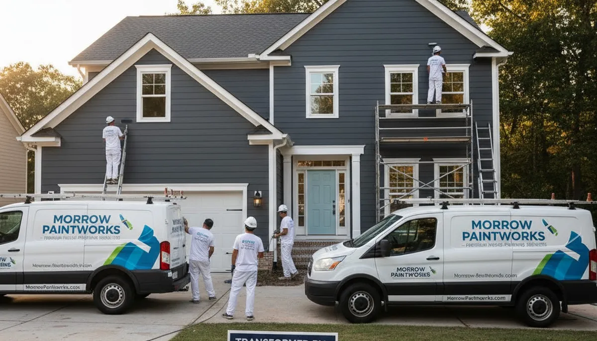 Atlanta, GA exterior house painting by a professional residential painting contractor