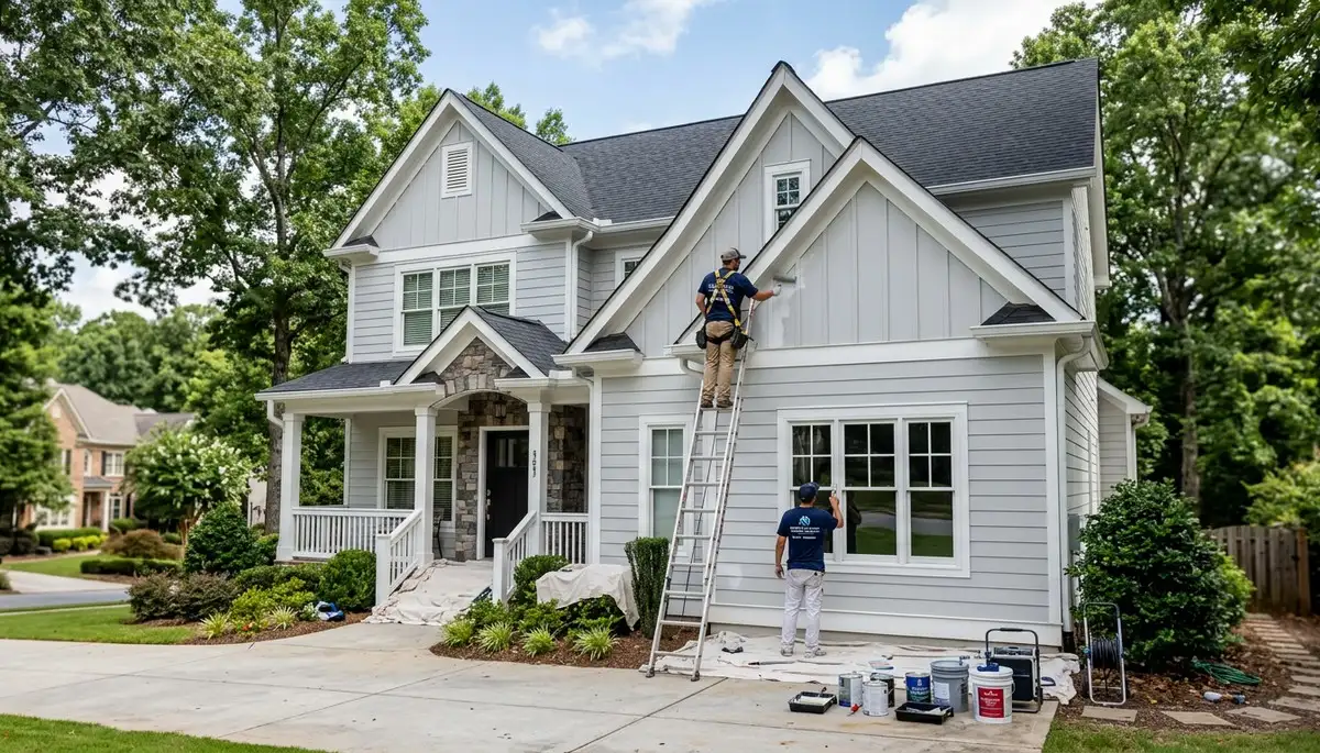 Professional exterior house painting service in Atlanta, GA by local painting contractors