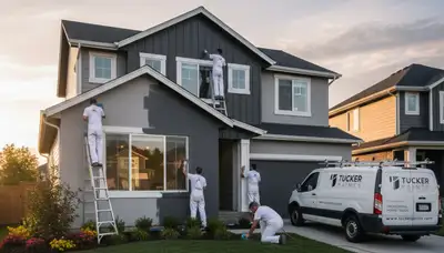 Atlanta, GA exterior house painting service for residential homes with professional finish