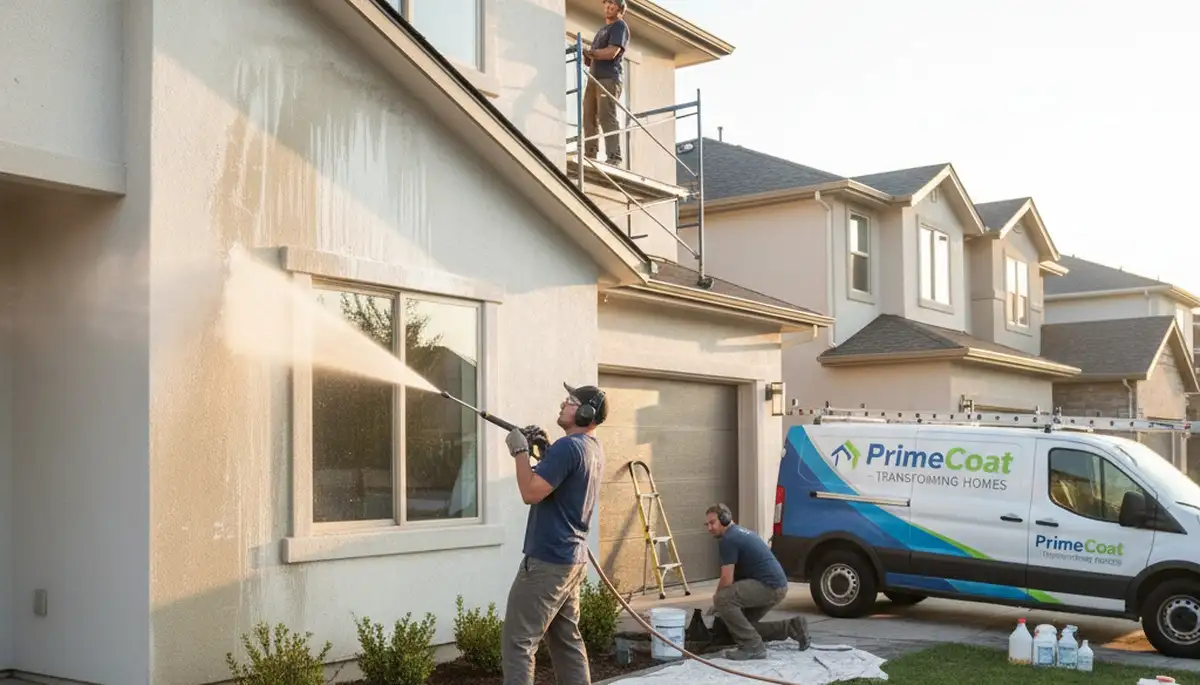 Professional pressure cleaning for home exterior surfaces in Atlanta, GA by expert house painters