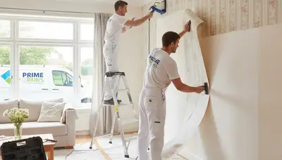 Professional wallpaper removal service in Atlanta GA restoring smooth interior walls