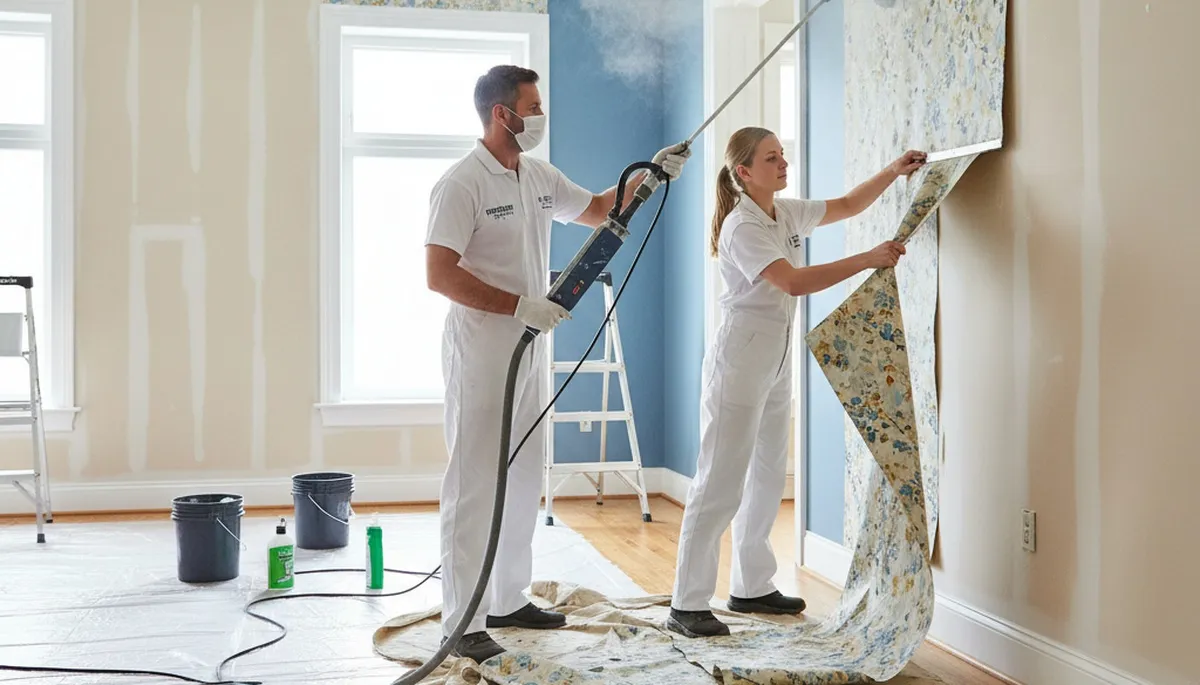 Professional wallpaper removal in Atlanta, GA for homes with expert wall stripping and prep work