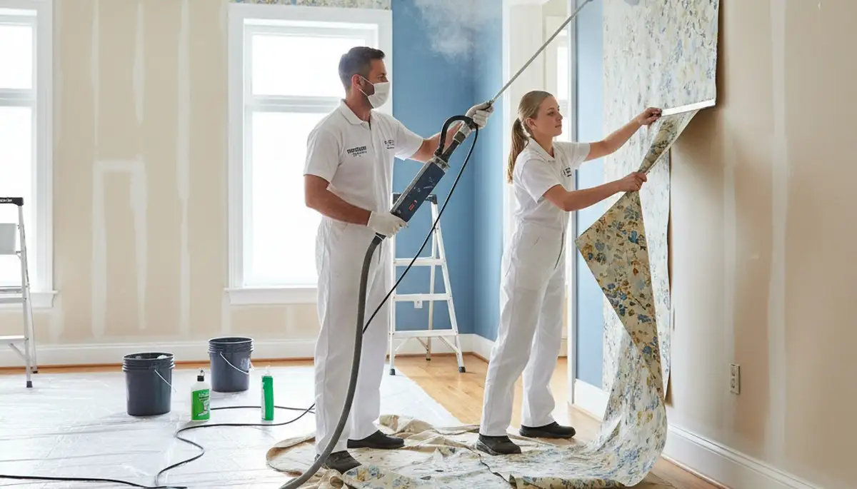 Professional wallpaper removal in Atlanta, GA for homes with expert wall stripping and prep work