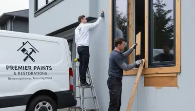 Professional wood rot repair on home exterior in Atlanta, GA by expert house painters